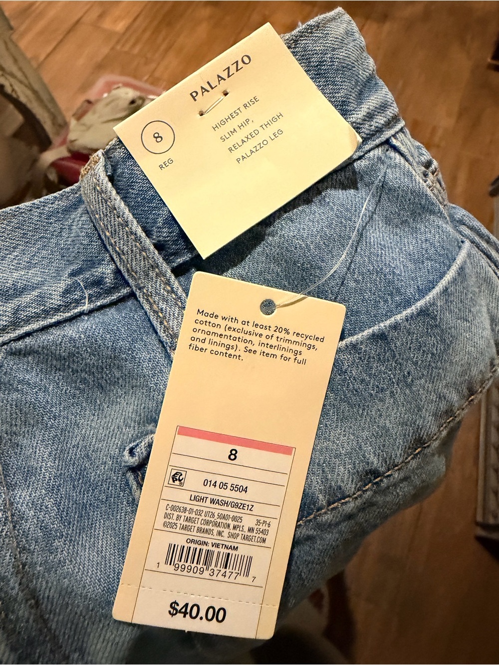 Universal Thread Light Wash Palazzo Jeans - Blue